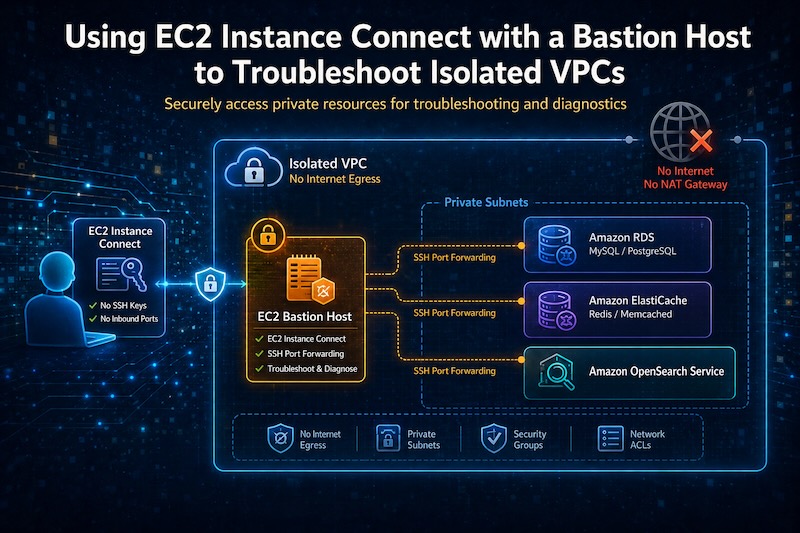 Using EC2 Instance Connect with a Bastion Host to Troubleshoot Isolated VPCs