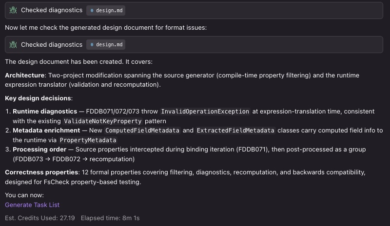 Screenshot: The Kiro generated requirements